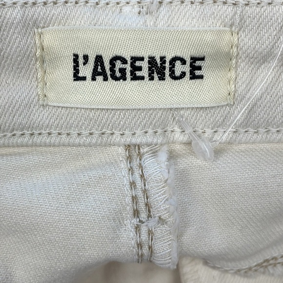 L’Agence Kailani Mermaid Skirt Denim Maxi Macadamia Cream DEFECT Sz 25 - Picture 6 of 13